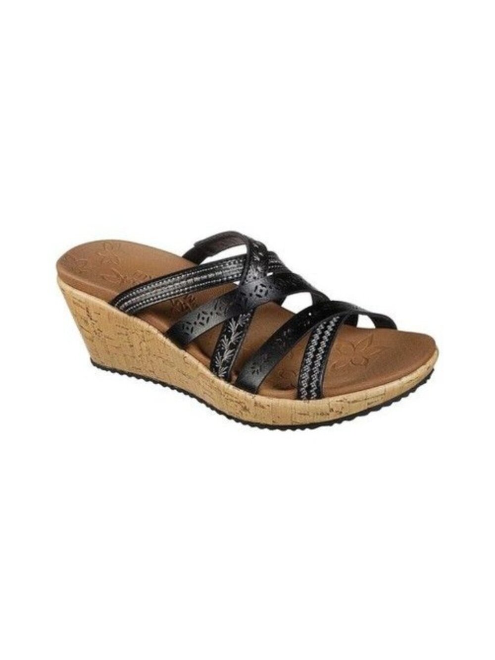 SKECHERS Beverlee - Tiger Posse Women's Sandals Black : 8 B - Medium, Synthetic
